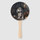 Shih Tzu Pumpkins Halloween eng Handwaaier (Achterkant)
