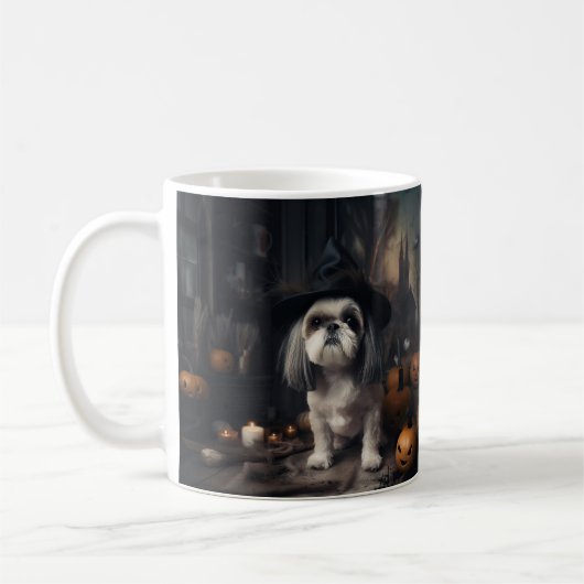 Shih Tzu Pumpkins Halloween eng Koffiemok (Links)