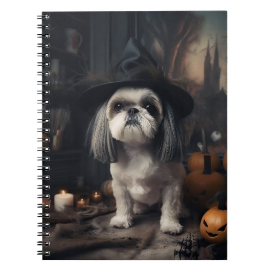 Shih Tzu Pumpkins Halloween eng Notitieboek (Voorkant)