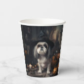 Shih Tzu Pumpkins Halloween eng Papieren Bekers (Achterkant)