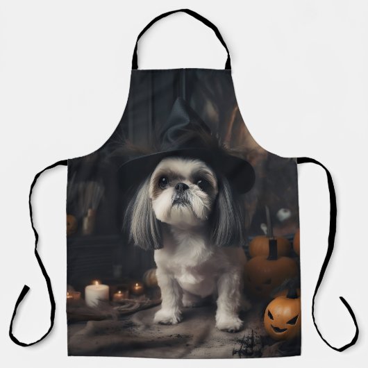 Shih Tzu Pumpkins Halloween eng Schort (Voorkant)