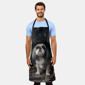 Shih Tzu Pumpkins Halloween eng Schort (Gedragen)