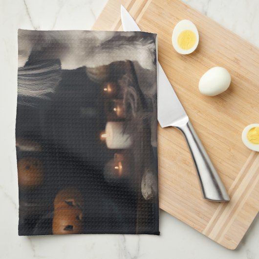 Shih Tzu Pumpkins Halloween eng Theedoek (Quarter Fold)