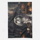 Shih Tzu Pumpkins Halloween eng Theedoek (Verticaal)