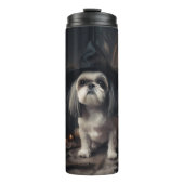 Shih Tzu Pumpkins Halloween eng Thermosbeker (Voorkant)