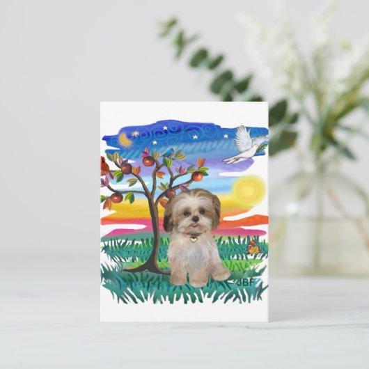 Shih Tzu Pup #2 Briefkaart (Staand voorkant)