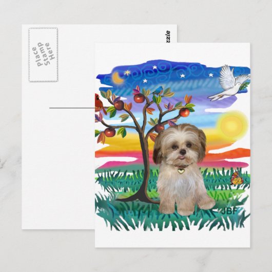 Shih Tzu Pup #2 Briefkaart (Voorkant / Achterkant)