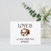 Shih Tzu Pup Briefkaart (Staand voorkant)