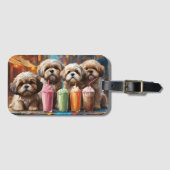 Shih Tzu Puppies en milkshakes Bagagelabel (Voorkant (horizontaal))