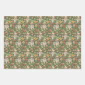 Shih Tzu Puppies in een William Morris Style Garde Inpakpapier Vel (Voorkant 3)