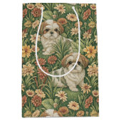 Shih Tzu Puppies in een William Morris Style Garde Medium Cadeauzakje (Voorkant)