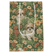 Shih Tzu Puppies in een William Morris Style Garde Medium Cadeauzakje (Achterkant)