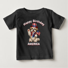 Shih Tzu Puppy (2f) Patriotic Kid T-Shirt