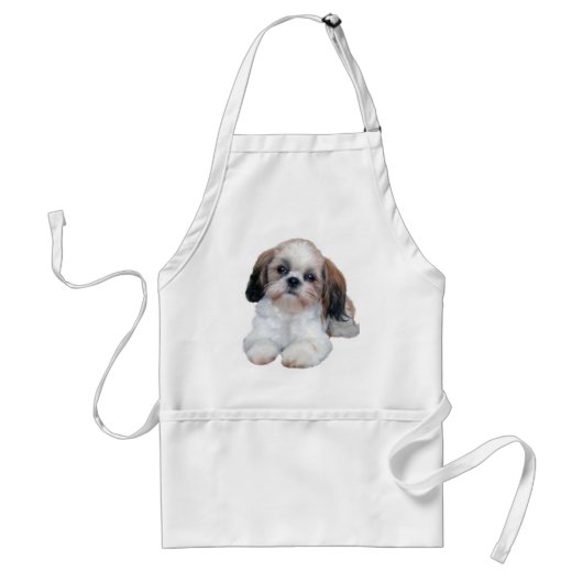 Shih Tzu Puppy Apron Standaard Schort (Voorkant)