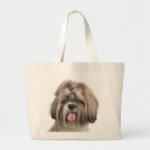 Shih Tzu Puppy Beach Canvas Canvas tas (Voorkant)