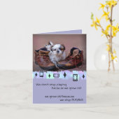 Shih Tzu Puppy Birthday Greetings Kaart (Gele Bloem)