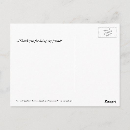 Shih Tzu Puppy Dank u Briefkaart (Achterkant)