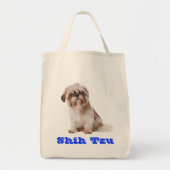 Shih Tzu Puppy Dog Canvas Grocery Canvas tas (Voorkant)