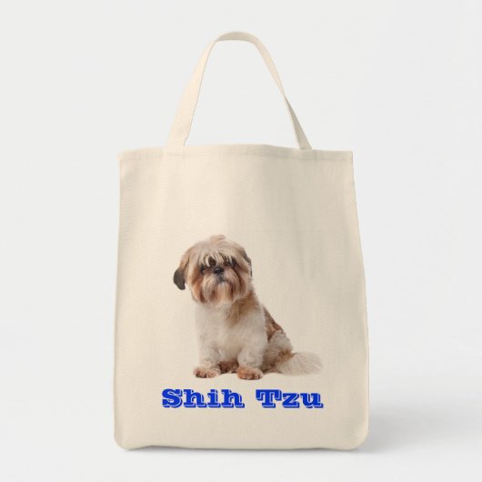 Shih Tzu Puppy Dog Canvas Grocery Canvas tas (Voorkant)