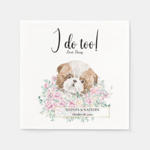 Shih Tzu Puppy Dog Wedding Cocktail Napkins Servet