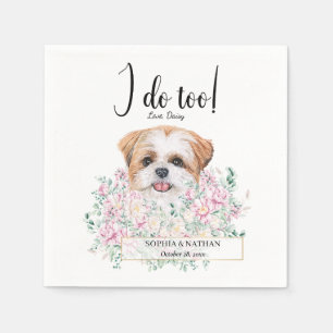 Shih Tzu Puppy Dog Wedding Cocktail Napkins Servet