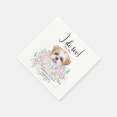Shih Tzu Puppy Dog Wedding Cocktail Napkins Servet (Hoek)