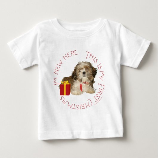 Shih Tzu Puppy Eerste Kerstmis (Voorkant)