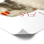 Shih Tzu Puppy Eerste Kerstmis Poster (Hoek)