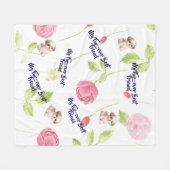 Shih Tzu Puppy Fleece Dekens (Voorkant (Horizontaal))