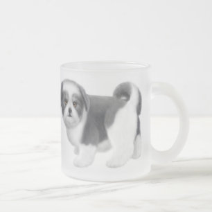 Shih Tzu Puppy Frosted Glass Mok