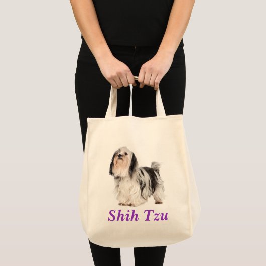 Shih Tzu Puppy Grocery Canvas Canvas tas (Voorkant (product))