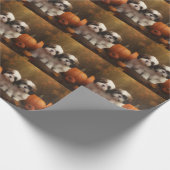 Shih Tzu Puppy Herfst Delight Pompoen Cadeaupapier (Hoek)