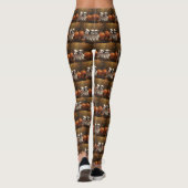 Shih Tzu Puppy Herfst Delight Pompoen Leggings (Achterkant)