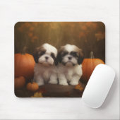 Shih Tzu Puppy Herfst Delight Pompoen Muismat (Met muis)