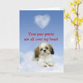 Shih Tzu Puppy Love Kaart (Gele Bloem)