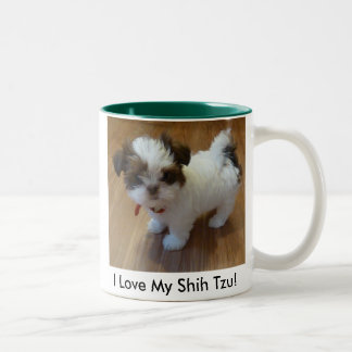 Shih Tzu Puppy Photo Mok 15 oz groot