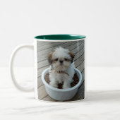 Shih Tzu Puppy Photo Mok 15 oz groot (Links)