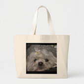 Shih Tzu Puppy Purse Grote Tote Bag (Voorkant)