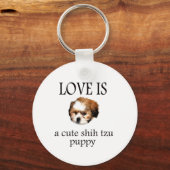 Shih Tzu Puppy Sleutelhanger (Voorkant)