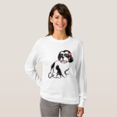 Shih Tzu Puppy Women's Long-hoeve T-Shirt (Voorkant volledig)