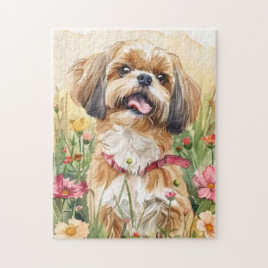 Shih Tzu puzzel – Schattigee hondenpuzzel (Verticaal)