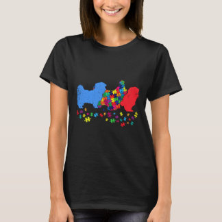 shih Tzu Puzzle Autism Awareness Dog T-shirt