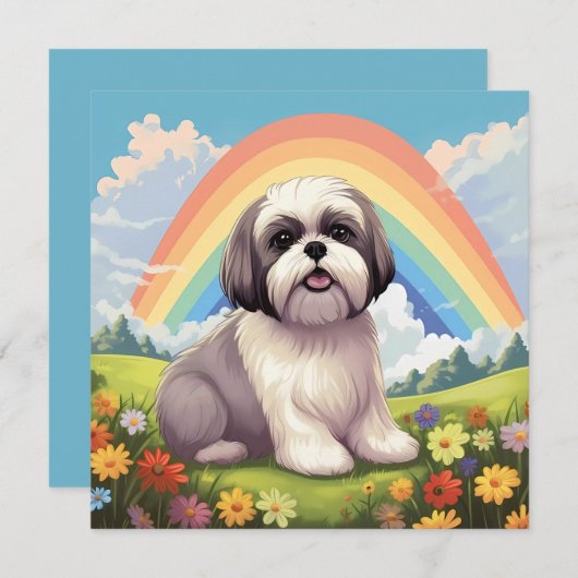 Shih Tzu Rainbow Bridge Aangepaste hondennaam Symp (Voorkant / Achterkant)