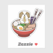 Shih Tzu Ramen Design Sticker (Vel)