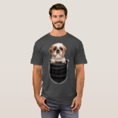 Shih Tzu Ras Hondenliefhebbers Beste Dog Pocket Gi T-shirt (Voorkant volledig)
