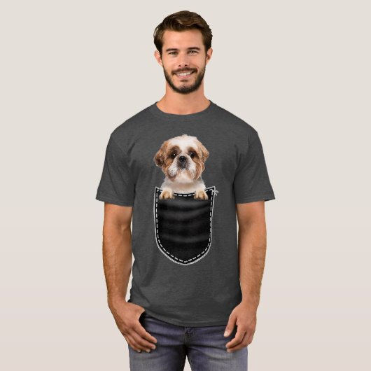 Shih Tzu Ras Hondenliefhebbers Beste Dog Pocket Gi T-shirt (Voorkant volledig)