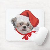 Shih Tzu Reddingshond Prettig Kerstfeest Muismat (Met muis)