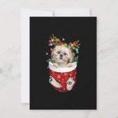 Shih Tzu Reindeer in pap-kerstHondenliefhebbers P Kaart (Voorkant)