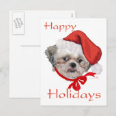 Shih Tzu Rescue Dog Prettige feestdagen (Voorkant / Achterkant)