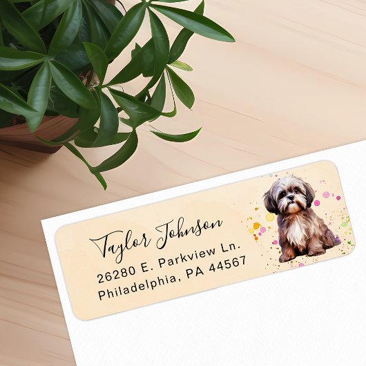 Shih Tzu Retouradres Label